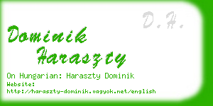 dominik haraszty business card